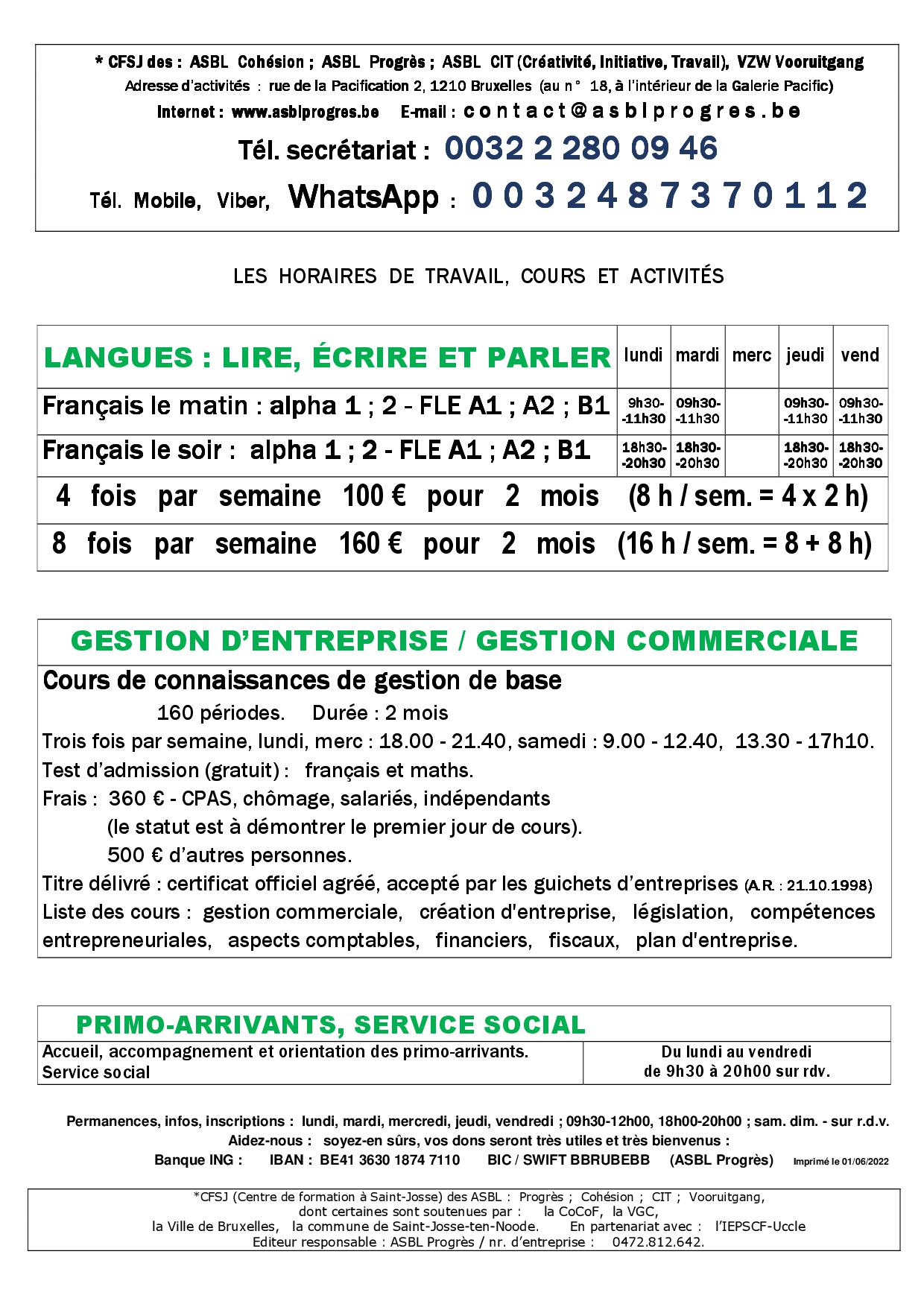 Cours de français langue étrangère, FLE, alphabétisation, connaissances de gestion de base, débutant, moyen, avancé, A1, A2, B1, à distance, online, par internet, à domicile, en classe, présentiel, pendant les congés scolaires, grand vacances. Formation, courte, accélérée, intensive, soir, matin, en journée, week-end, samedi, dimanche, à côté de la place Saint-Josse, métro Madou, Bruxelles, Belgique. French language course, school, FLE, beginner, intermediate, advanced, online, internet, at home, in class, face-to-face, during school holidays, long vacation. Training, short, accelerated, intensive, evening, morning, daytime, weekend, Saturday, Sunday, internship, Belgium, in Brussels, in Saint-Josse, metro Madou.